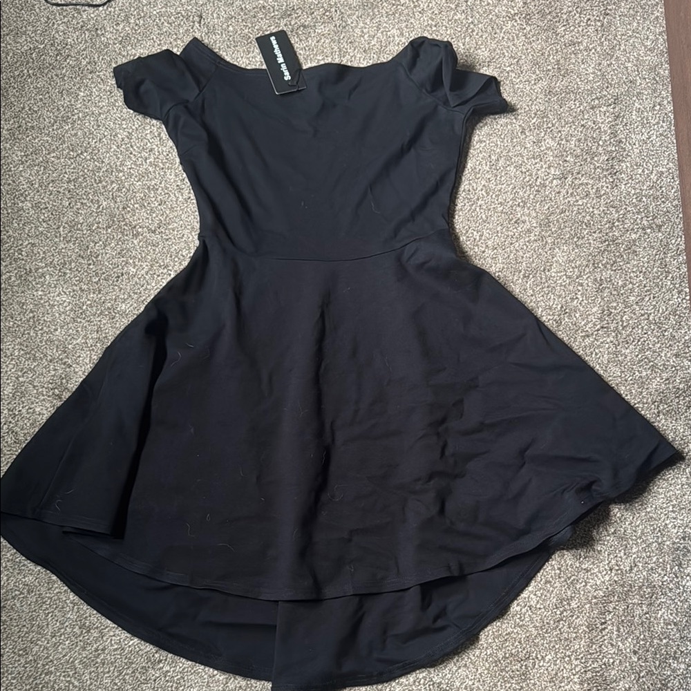 Chic Black High-Low Dress
